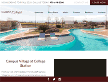 Tablet Screenshot of campusvillageatcollegestation.com